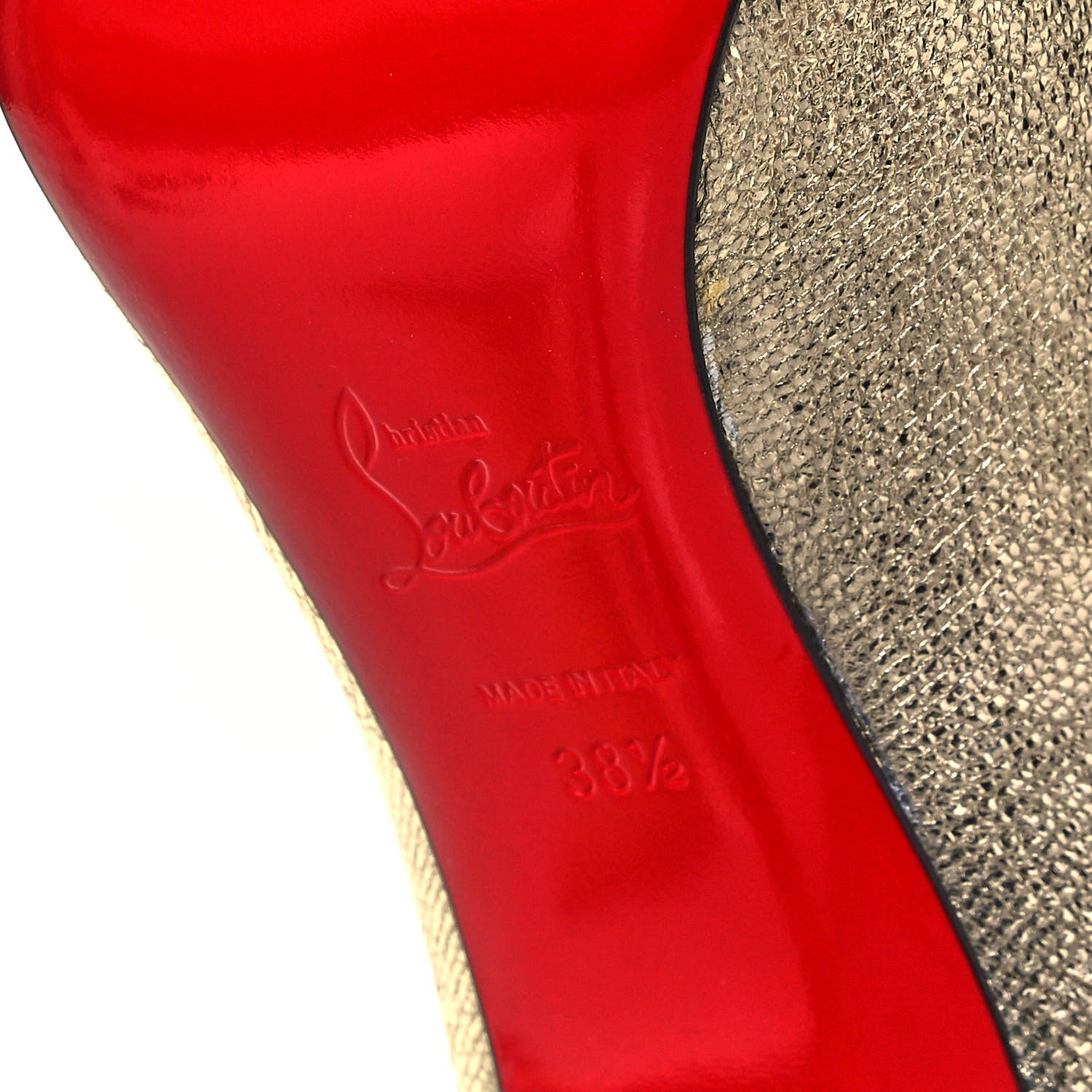 Christian Louboutin Calf Lame Tweed Triniboot 100 Booties 38.5 Platine 12 of 14