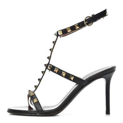 Valentino Garavani Nappa Rockstud Gladiator Sandals 36 Black 1 of 13