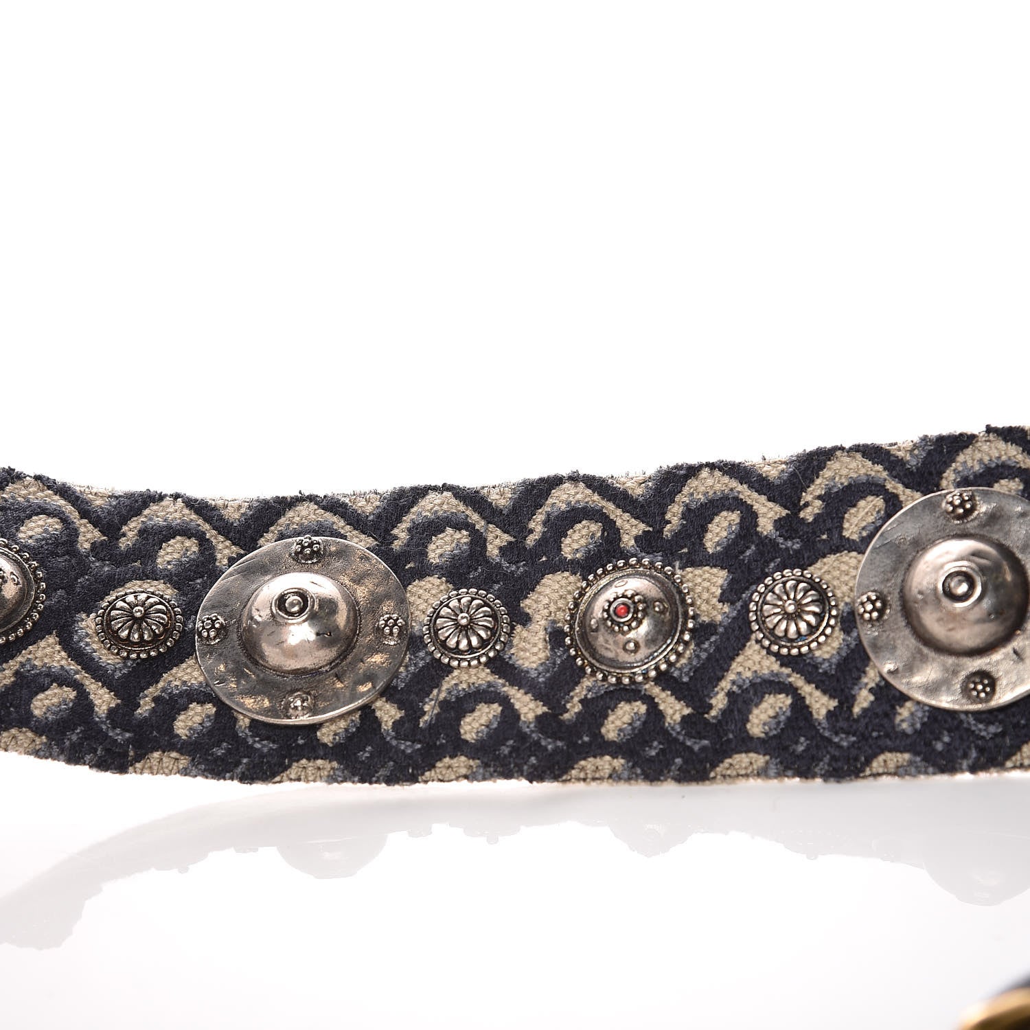 Christian Dior Oblique Studded Shoulder Strap Blue 6 of 6