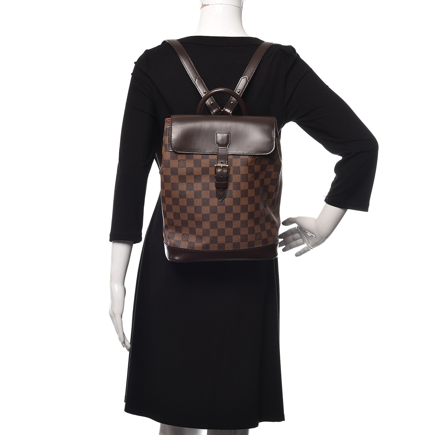 Louis Vuitton Damier Ebene Soho Backpack 2 of 9