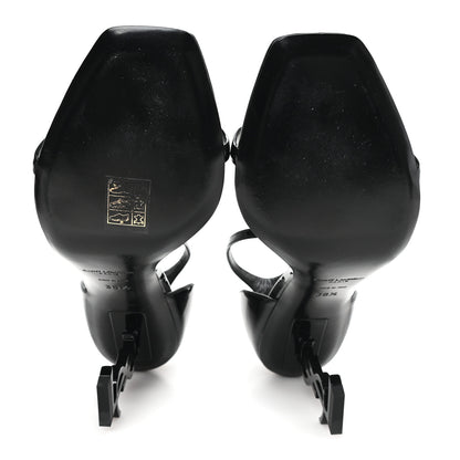 Saint Laurent Patent Calfskin Opyum 85 Sandals 38.5 Black 6 of 10