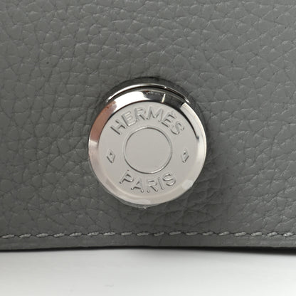 Hermes Togo Dogon Card Case Gris Mouette 9 of 9