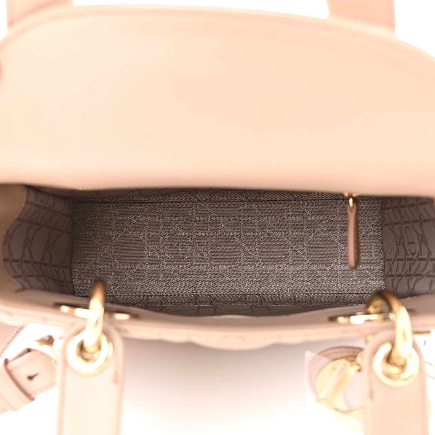 Christian Dior Lambskin Cannage Small Lucky Badges My Lady Dior Taupe 5 of 11