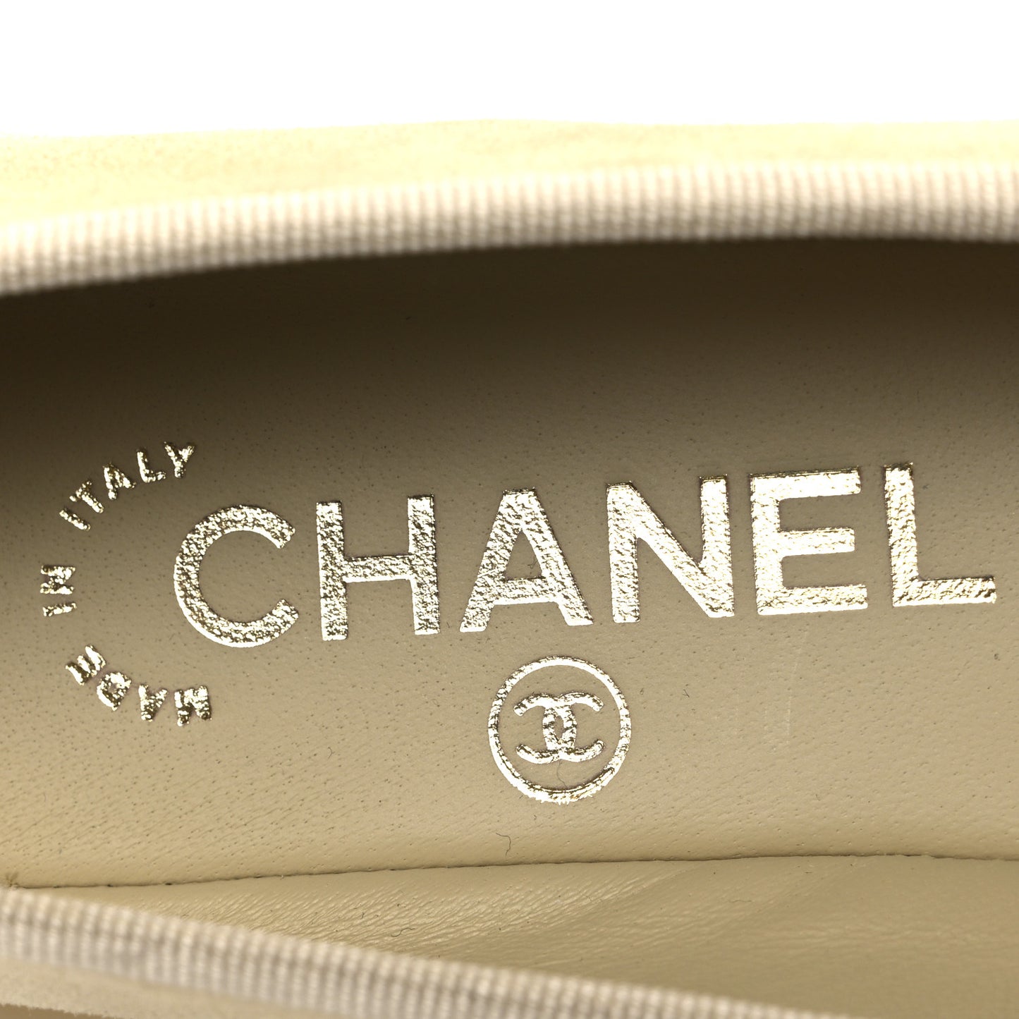 Suede Cap Toe CC Ballerina Flats 36.5 Light Yellow Gray