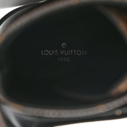 Louis Vuitton Calfskin Monogram Wonderland Flat Ranger Boots 38.5 Black 7 of 7