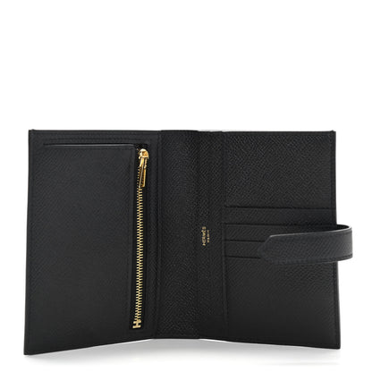 Hermes Epsom Bearn Compact Wallet Black 5 of 8