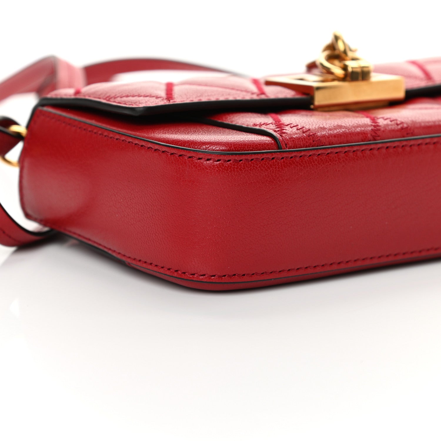 Givenchy Goatskin Quilted GV3 Mini Pocket Convertible Bag Vermillon 9 of 15