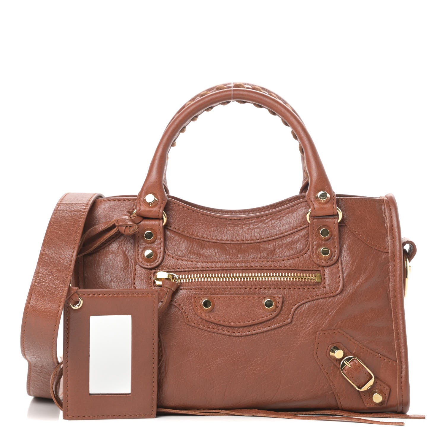 Balenciaga Agneau Classic Gold Hardware Mini City Marron Cognac 1 of 10