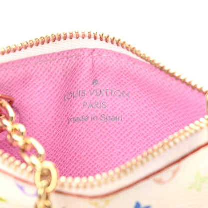Louis Vuitton Monogram Multicolor Key Pouch White Litchi 6 of 8