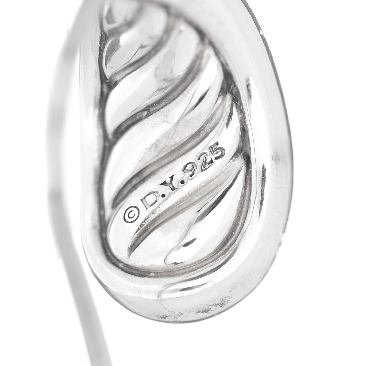 Sterling Silver Diamond 15mm Pure Form Earrings