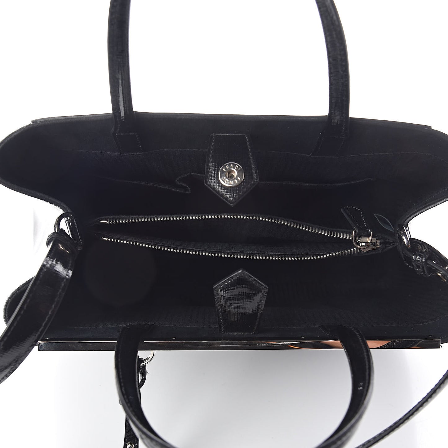 Patent Vitello Elite Regular 2Jours Tote Black