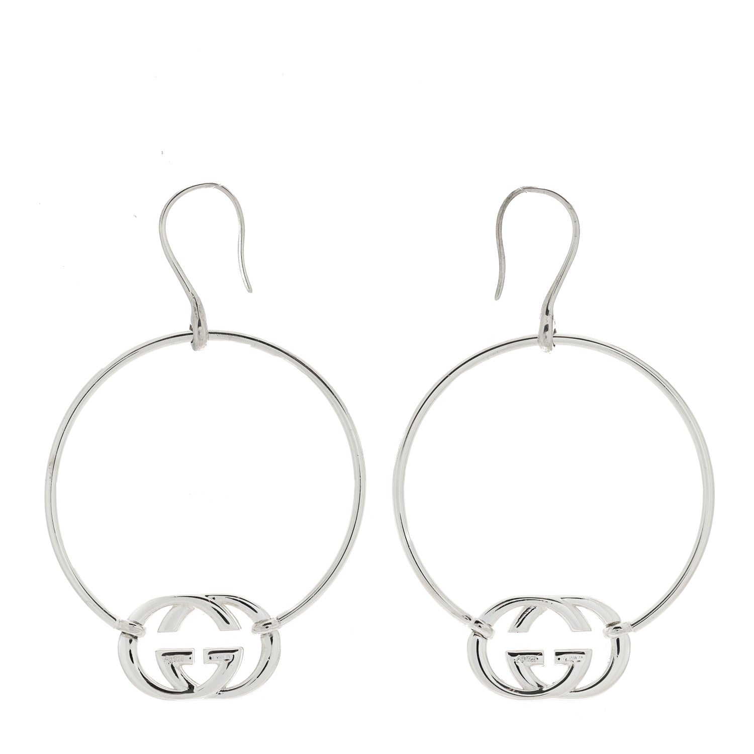 Gucci Sterling Silver Britt Hoop Earrings 1 of 4