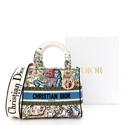 Christian Dior Canvas D-Constellation Embroidered Medium Lady D-Lite Latte Multicolor 11 of 11