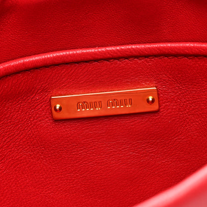 Miu Miu Nappa Matelasse Crossbody Clutch Red 6 of 9