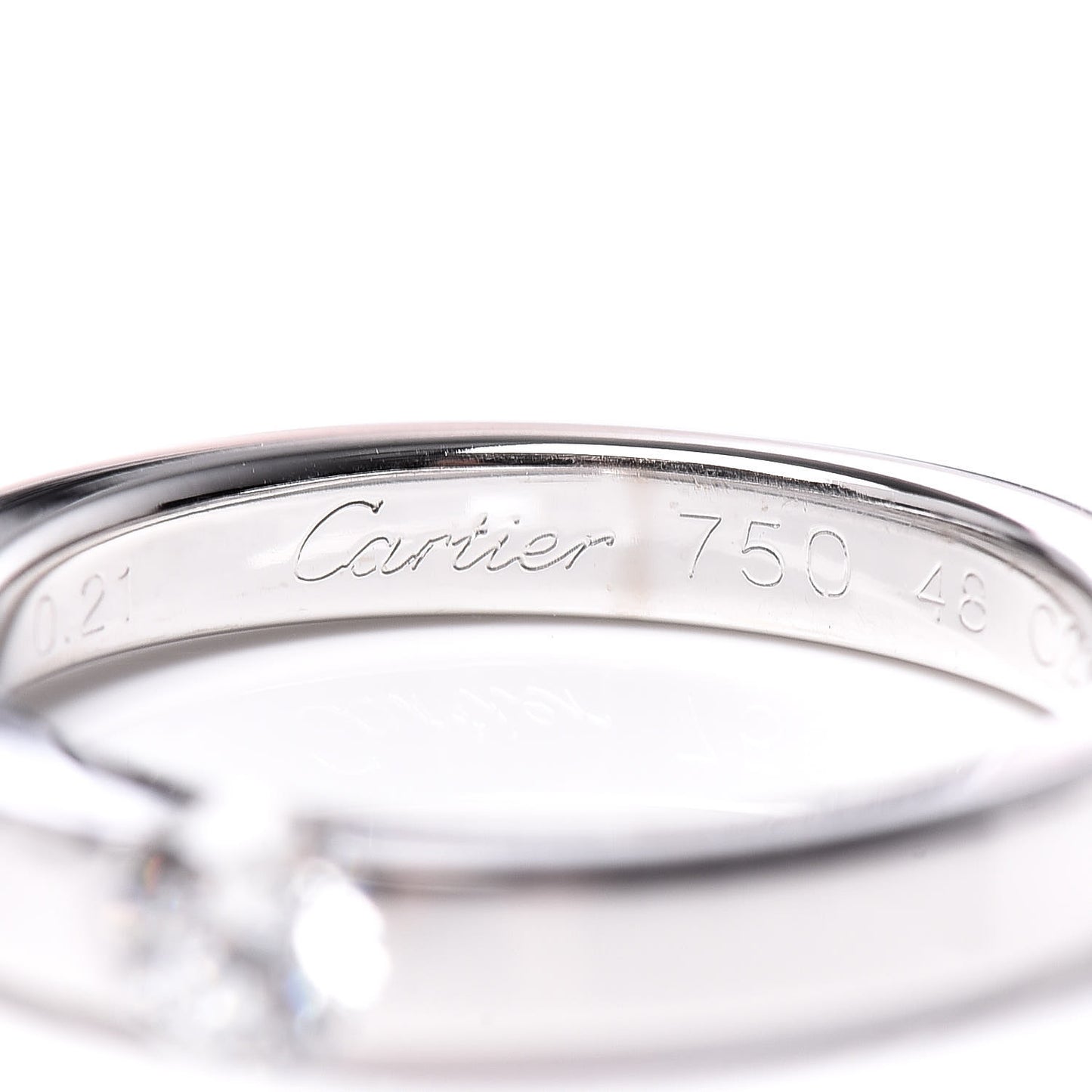 18K White Gold Diamond Date With Ring 48 4.5