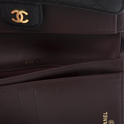 Chanel Caviar Quilted Long Flap Wallet Black 7 of 13