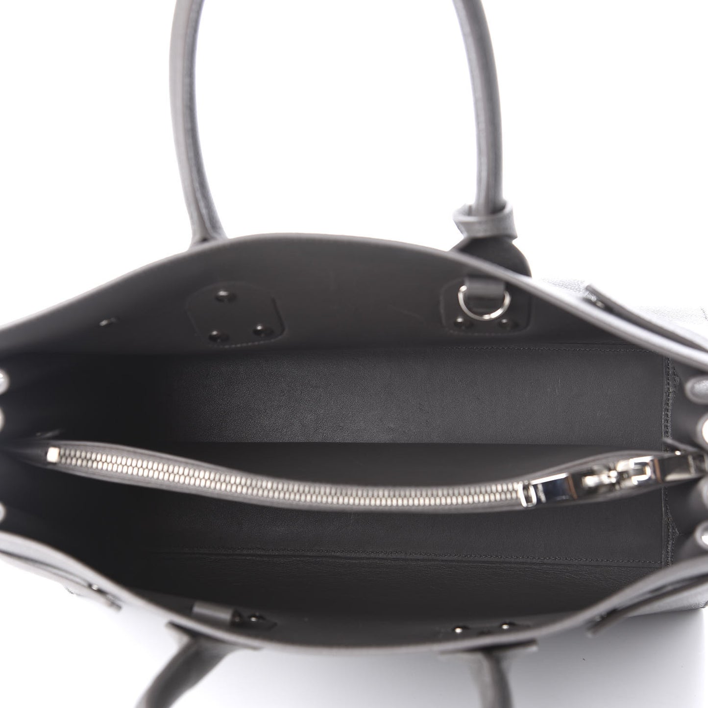Grained Calfskin Small Sac De Jour Fog