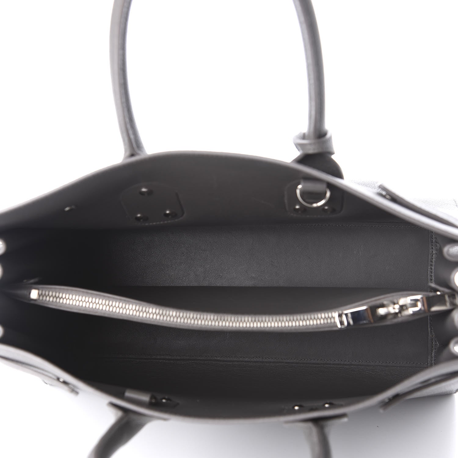 Saint Laurent Grained Calfskin Small Sac De Jour Fog 4 of 10