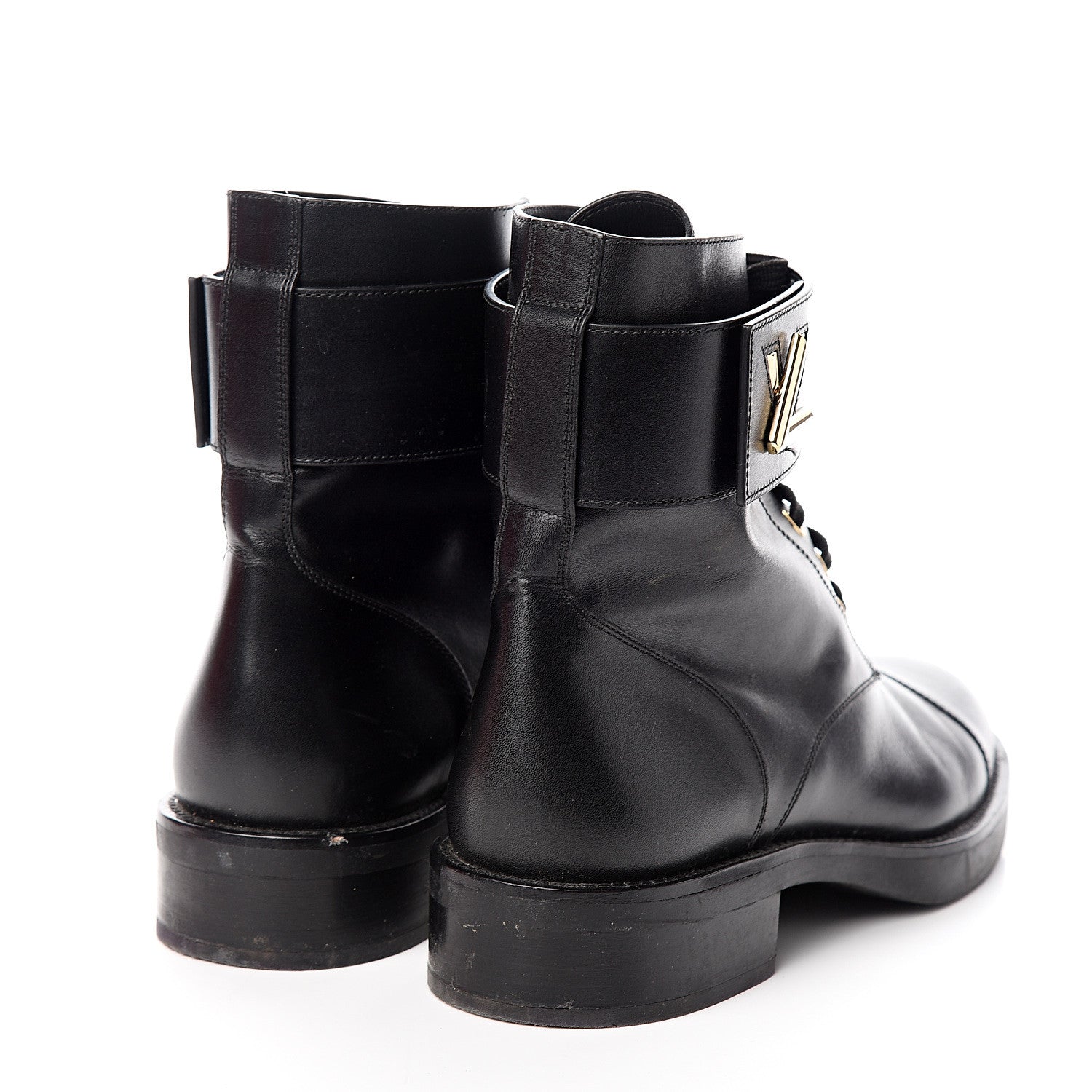 Louis Vuitton Calfskin Wonderland Ranger Boots 40 Black 5 of 16