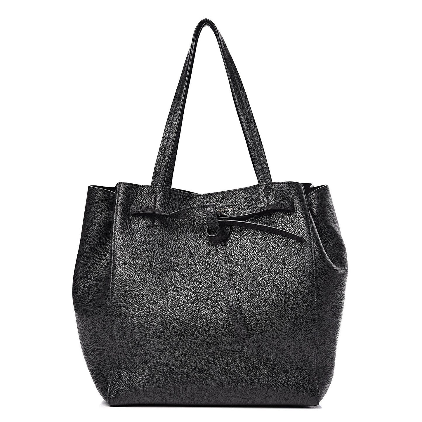 Soft Grained Calfskin Small Belt Cabas Phantom Black
