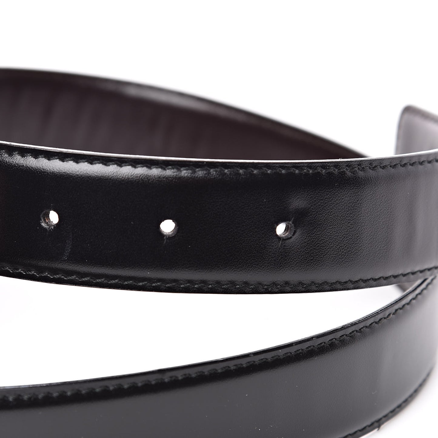 Calfskin Reversible Square G Buckle Belt 70 28 Black Brown
