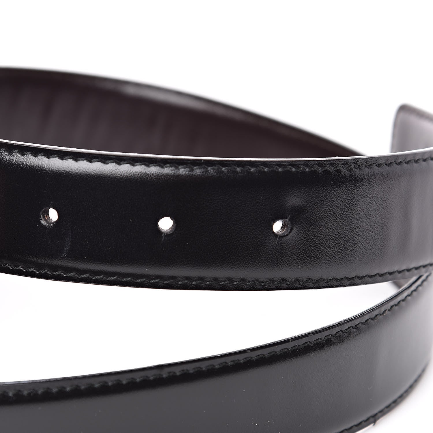 Gucci Calfskin Reversible Square G Buckle Belt 70 28 Black Brown 5 of 6