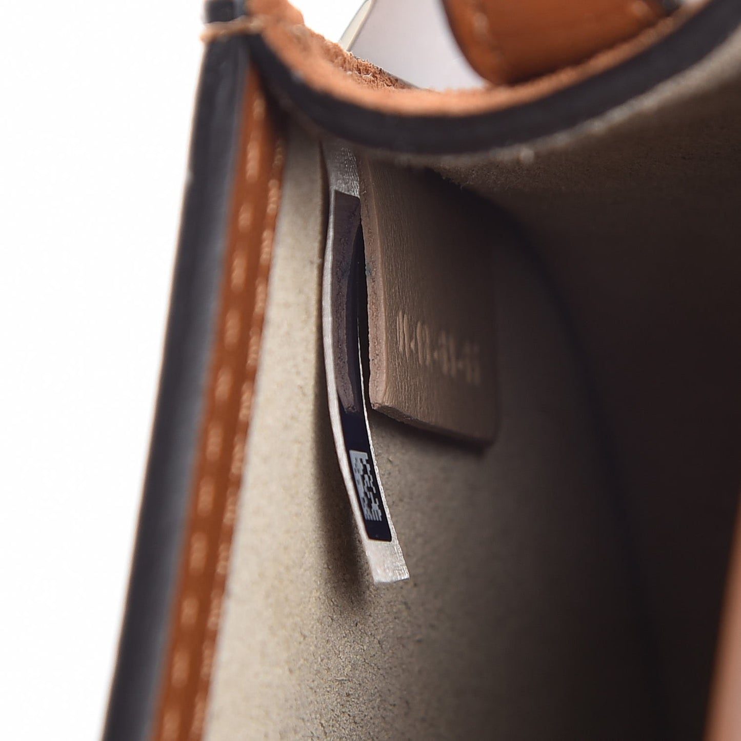 Calfskin Suede Small Nile Bracelet Bag Caramel