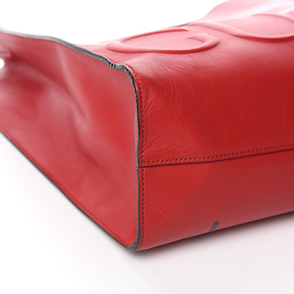Gucci Calfskin GucciGhost Real Medium XL Tote Hibiscus Red 9 of 11
