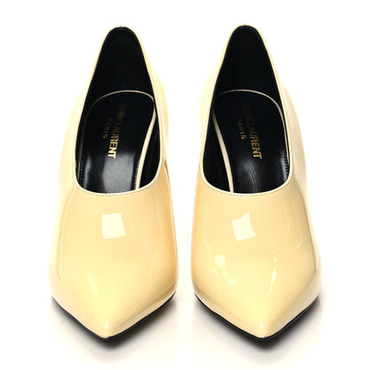 Saint Laurent Patent Calfskin Teddy High Vamp 105 Pumps 38 Porcellana 2 of 8