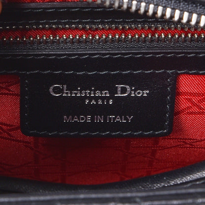 Christian Dior Lambskin Cannage Medium Lady Dior Black 6 of 8