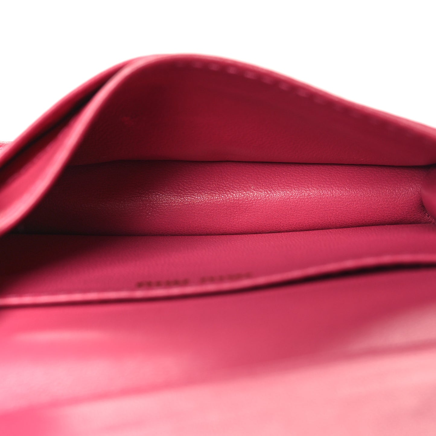 Nappa Impunture Flap Card Holder Key Ring Magenta