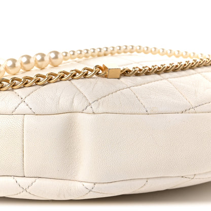 Chanel Lambskin Quilted All About Chains Hobo White 10 of 10
