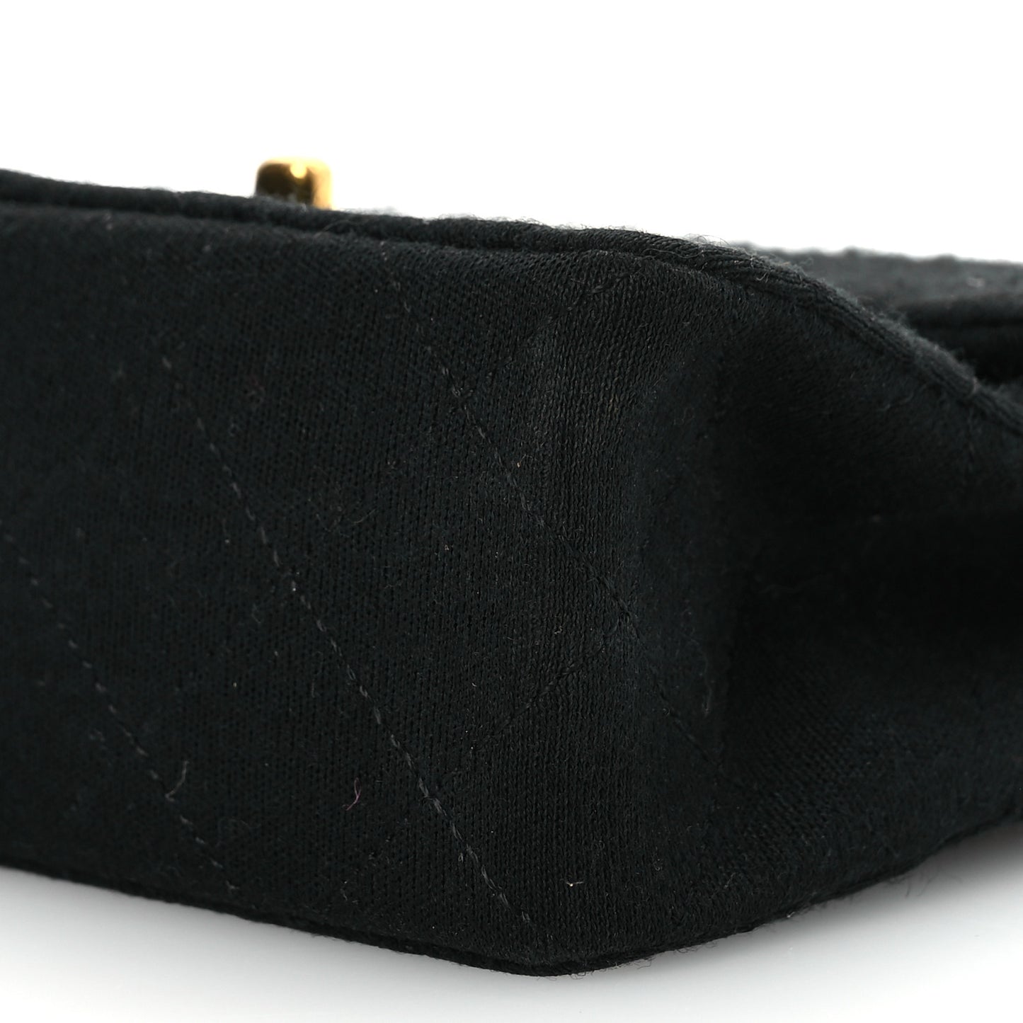 Jersey Quilted Mini Square Flap Black