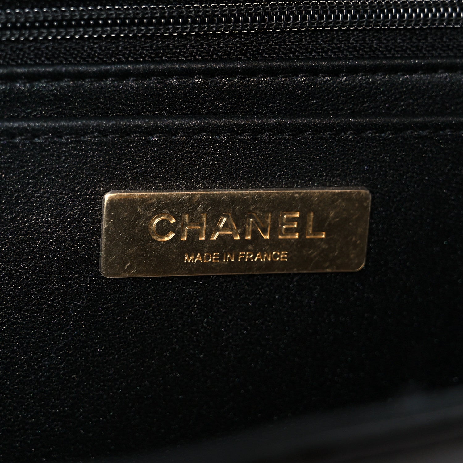 Chanel Metallic Mirror Calfskin Large Top Handle Clutch With Chain  Black 6 of 12