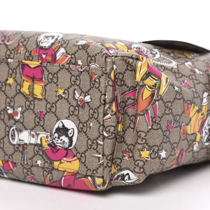 Gucci GG Supreme Monogram Space Cats Diaper Bag Orange 11 of 12