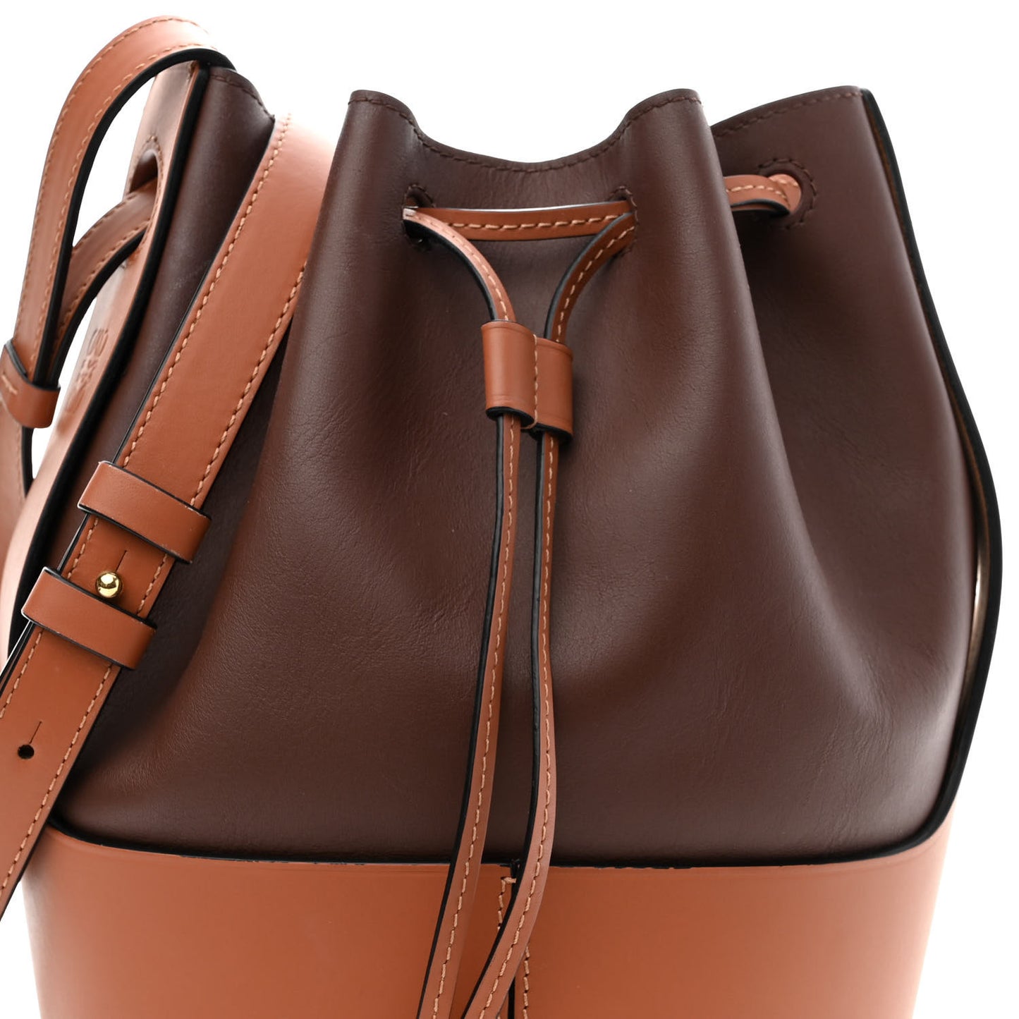 Calfskin Balloon Bucket Bag Hazelnut Tan