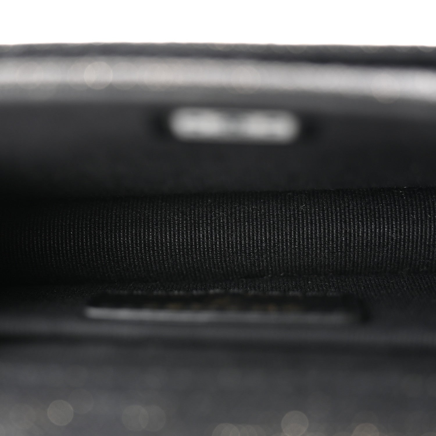 Chanel Denim Quilted Double You Card Holder On Chain Black Golden 5 of 10