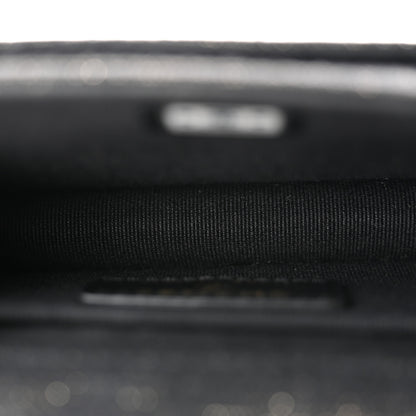 Chanel Denim Quilted Double You Card Holder On Chain Black Golden 5 of 10