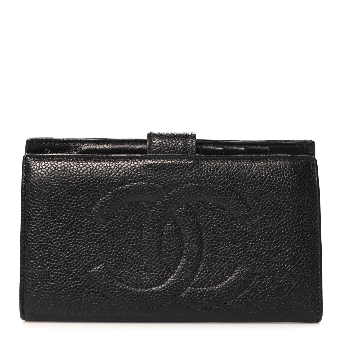 Caviar Timeless CC French Wallet Black