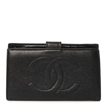 Chanel Caviar Timeless CC French Wallet Black 1 of 12
