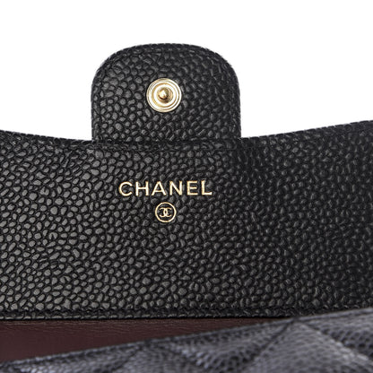 Chanel Caviar Quilted Compact Flap Wallet Black 4 of 9