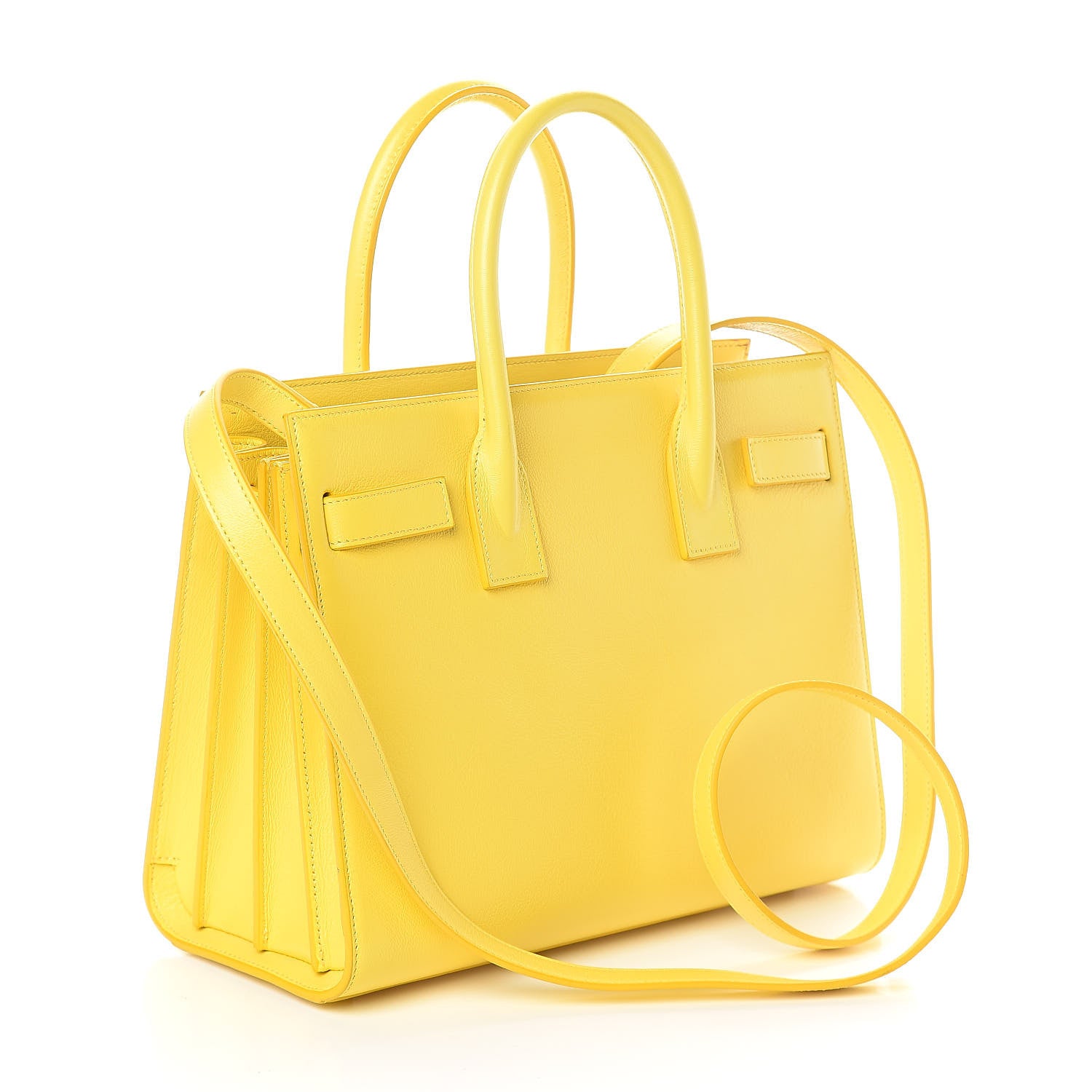 Saint Laurent Calfskin Baby Sac De Jour Yellow 3 of 9