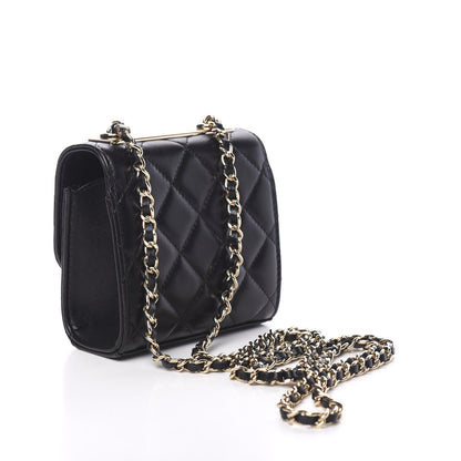 Chanel Lambskin Quilted Mini Trendy CC Chain Wallet Black 2 of 11