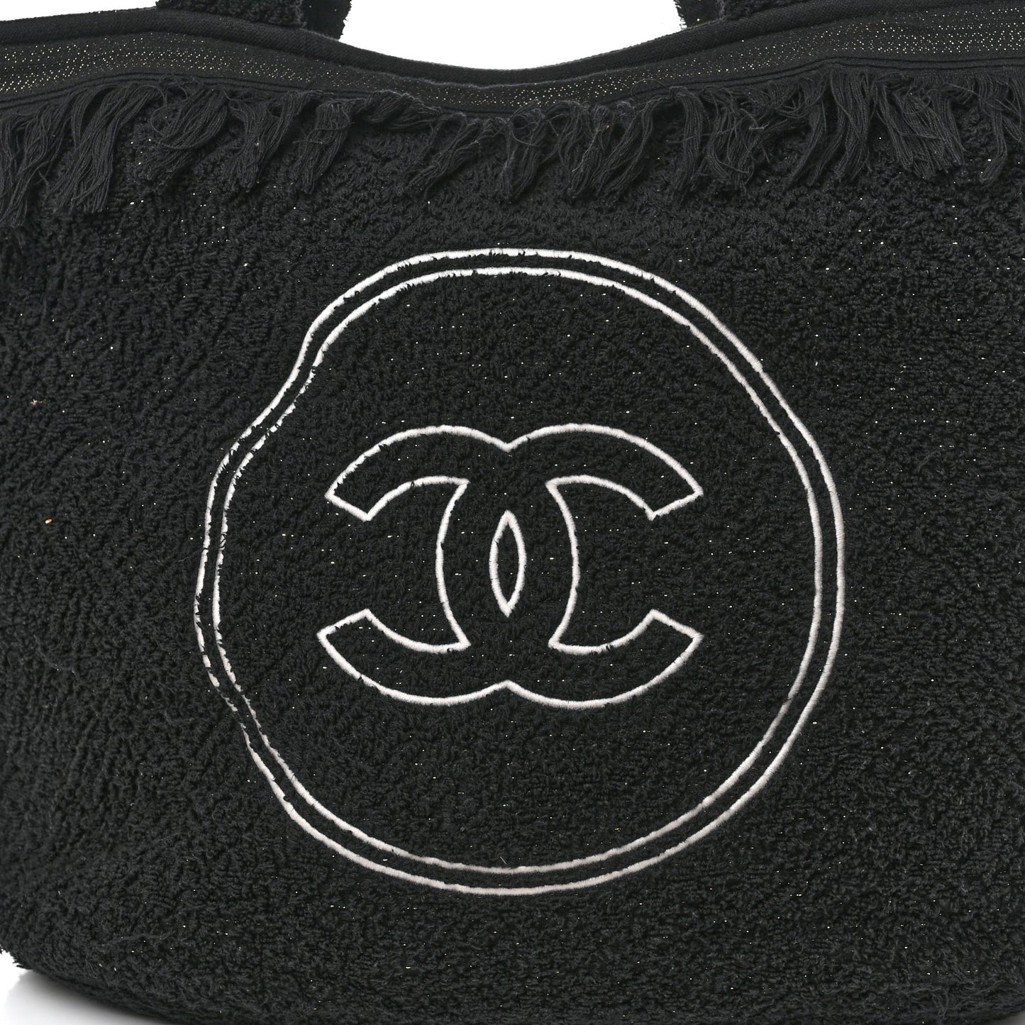Terry Cotton CC Beach Tote Towel Set Black