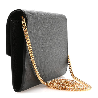 Saint Laurent Grain De Poudre Uptown Chain Wallet Black 4 of 12