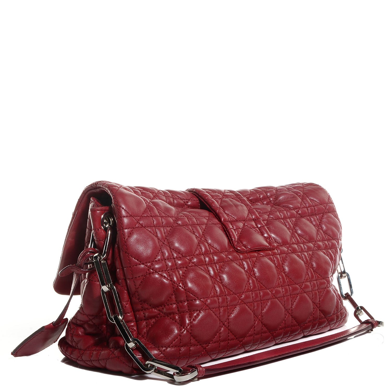 Christian Dior Lambskin Cannage New Lock Flap Red 3 of 7