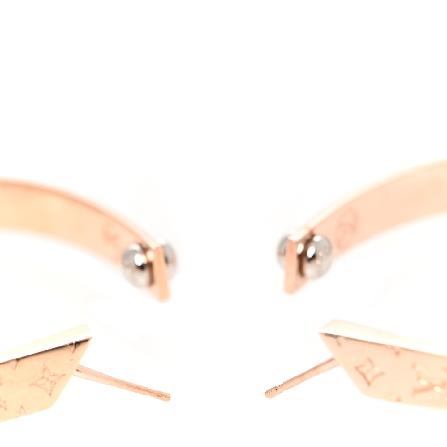 Nanogram Hoop Earrings Pink Gold