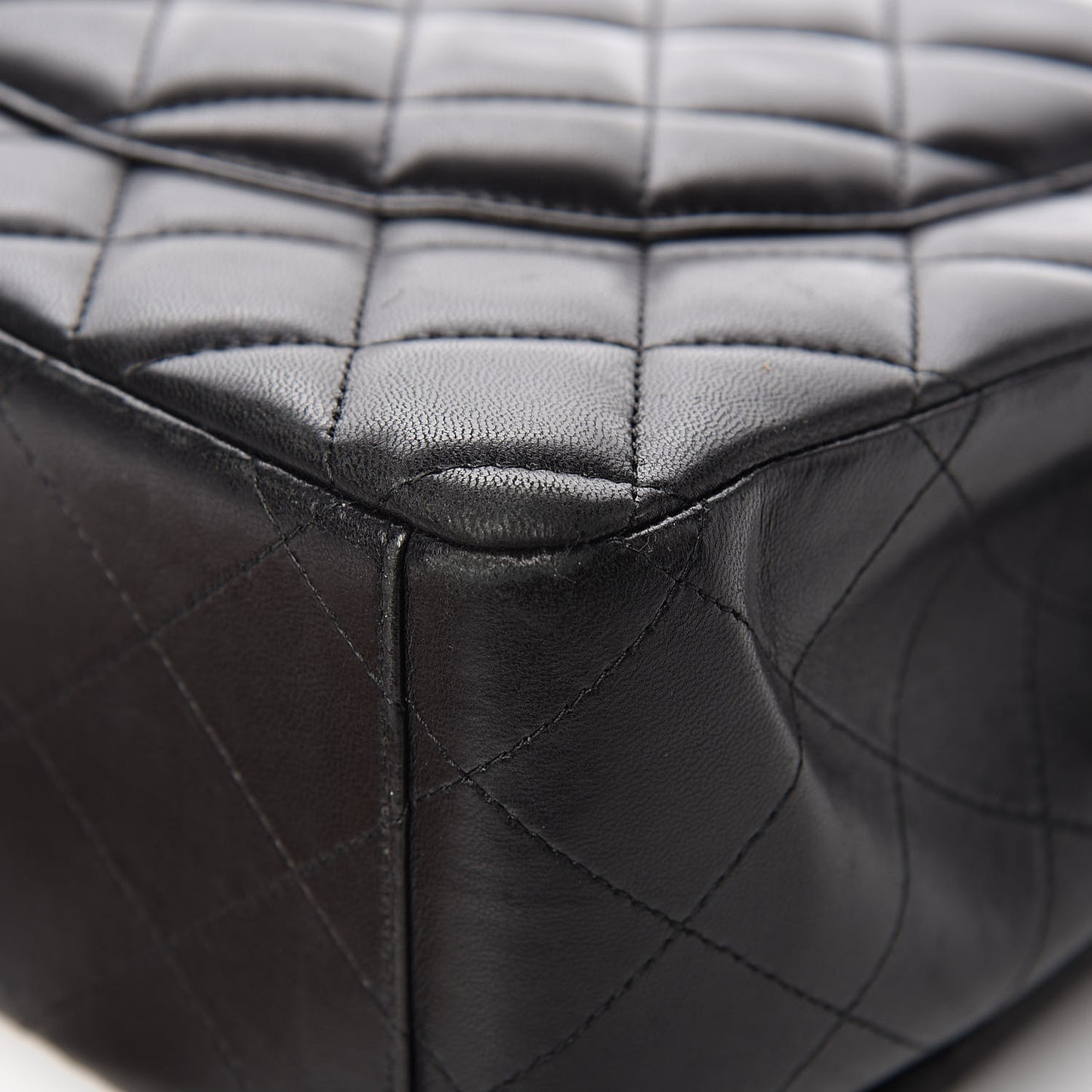 Lambskin Quilted Maxi Double Flap Black