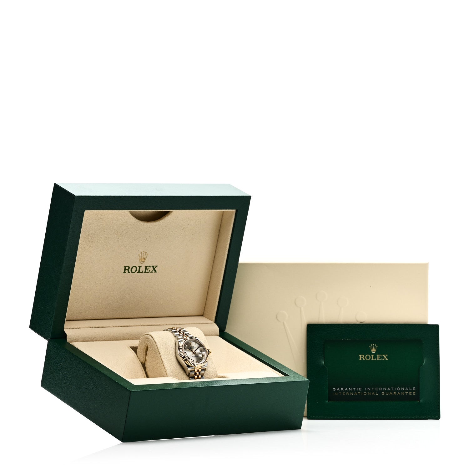 Rolex Stainless Steel 18K Yellow Gold 28mm Oyster Perpetual Datejust Watch Silver Roman 279173 5 of 5