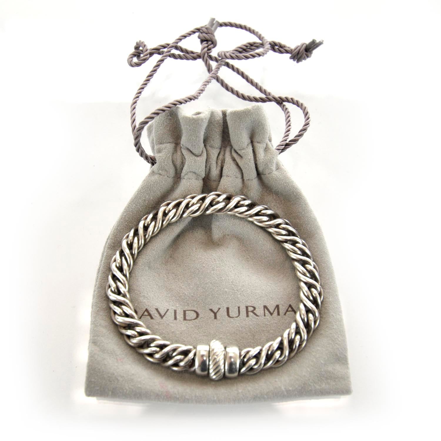David Yurman Sterling Silver Lyrica Rope Bracelet 4 of 5